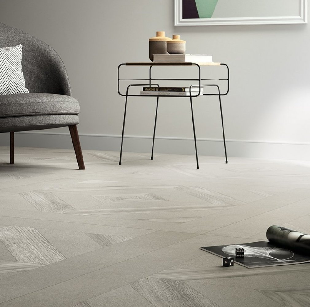 Carrelage imitation parquet - Komi Contemporary Cassettone
